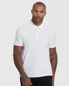 True ClassicWhite Active Short Sleeve Polo