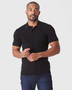 True ClassicBlack Short Sleeve Sweater Polo