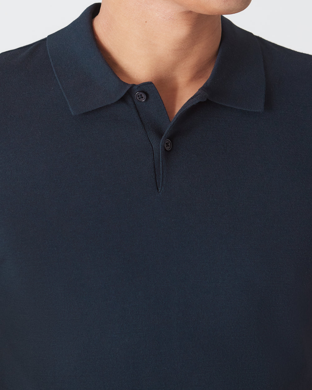 Navy Short Sleeve Sweater Polo