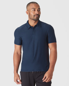 True ClassicDark Heather Cadet Active Short Sleeve Polo