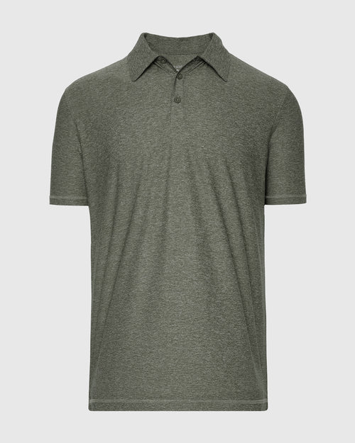 Heather Forest Active Short Sleeve Polo