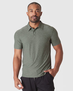 True ClassicHeather Forest Active Short Sleeve Polo