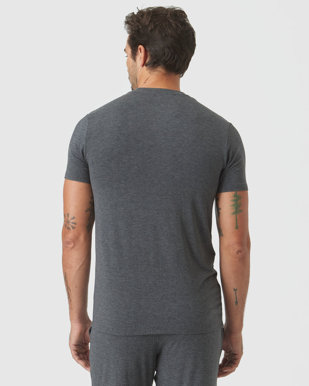 Charcoal Heather Gray Short Sleeve Loungewear Tee