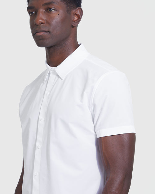 White Commuter Short Sleeve Shirt