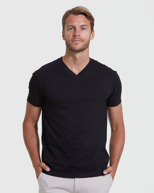 All Black V-Neck Tee 6-Pack