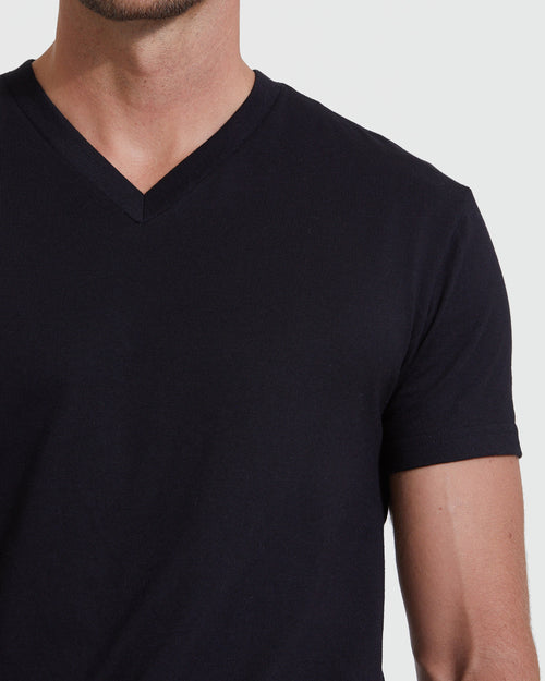 Black V-Neck Tee