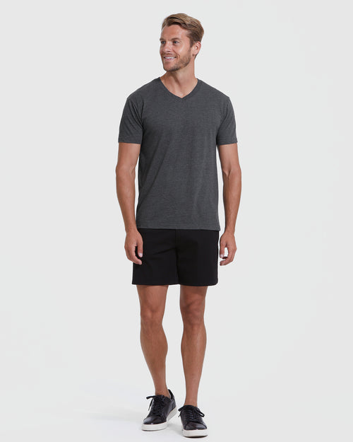 Charcoal Heather Gray V-Neck Tee