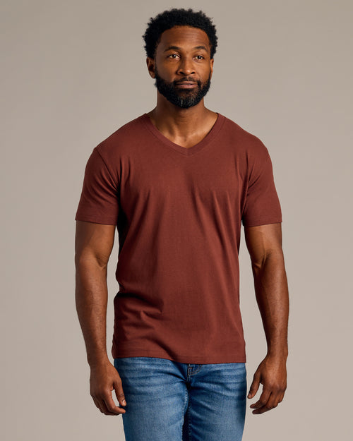 Dark Chocolate V-Neck Tee