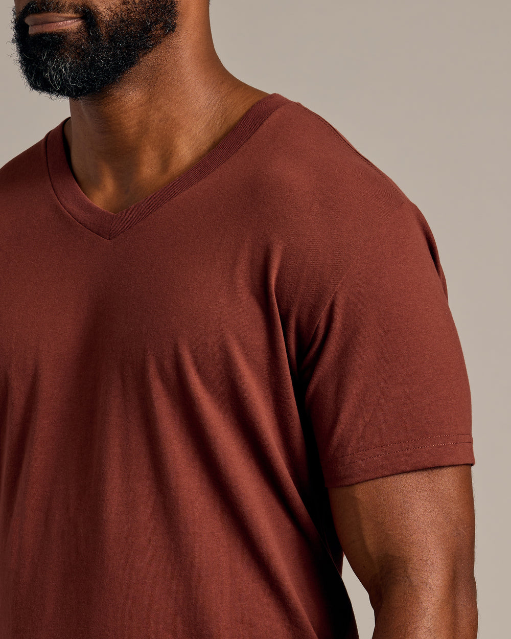 Dark Chocolate V-Neck Tee