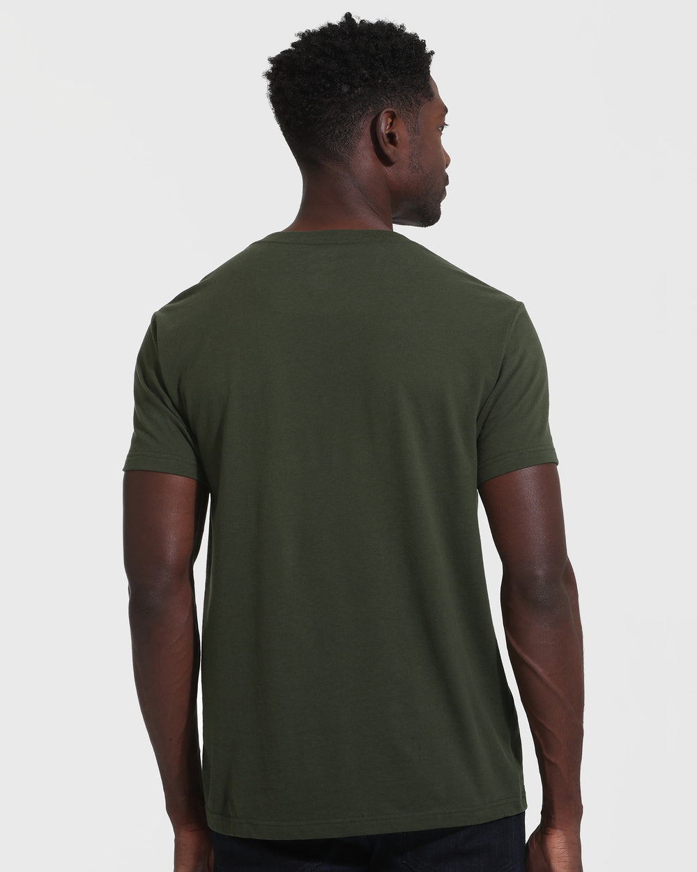 Dark Olive V-Neck Tee