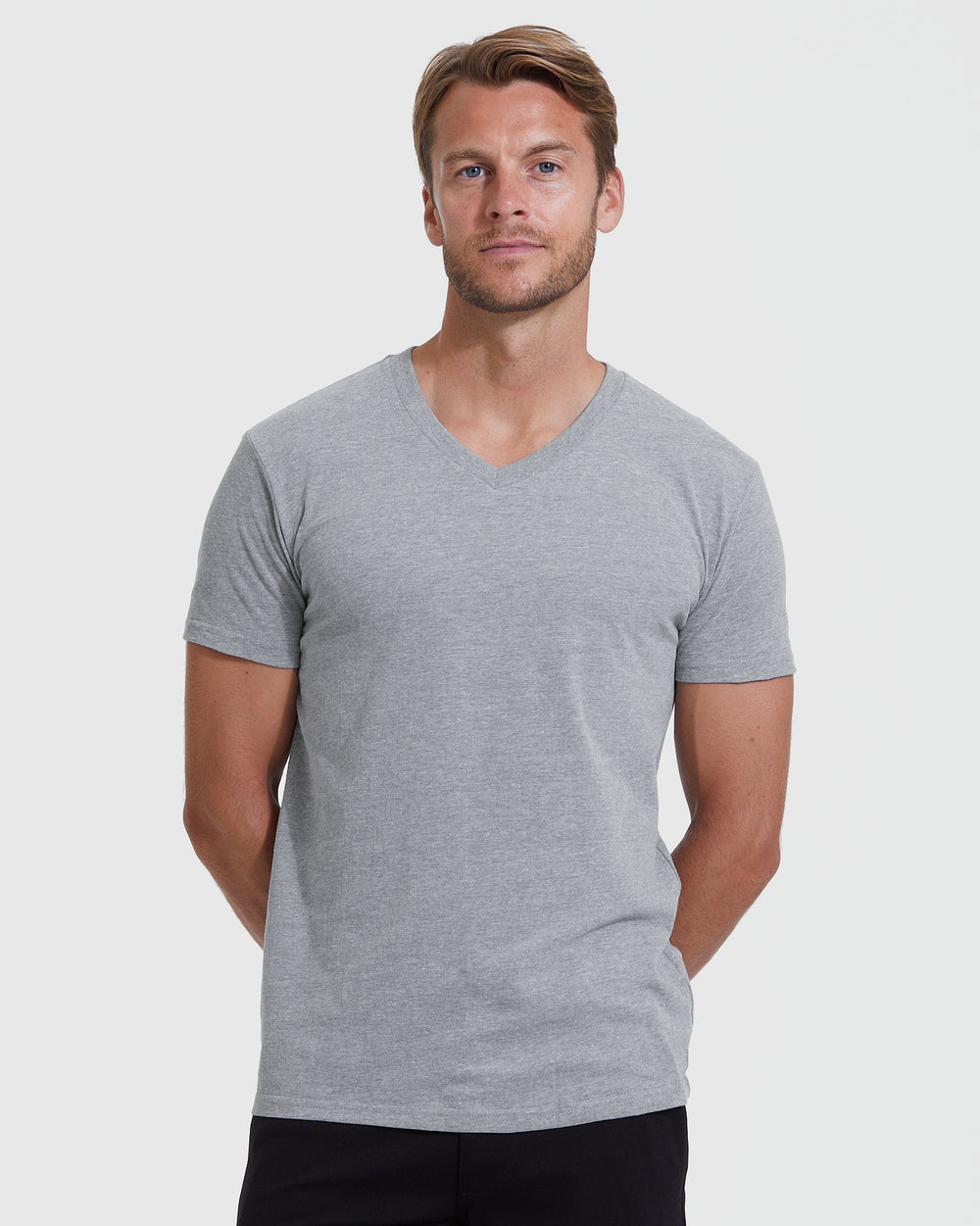 All Heather Gray V-Neck Tee 3-Pack