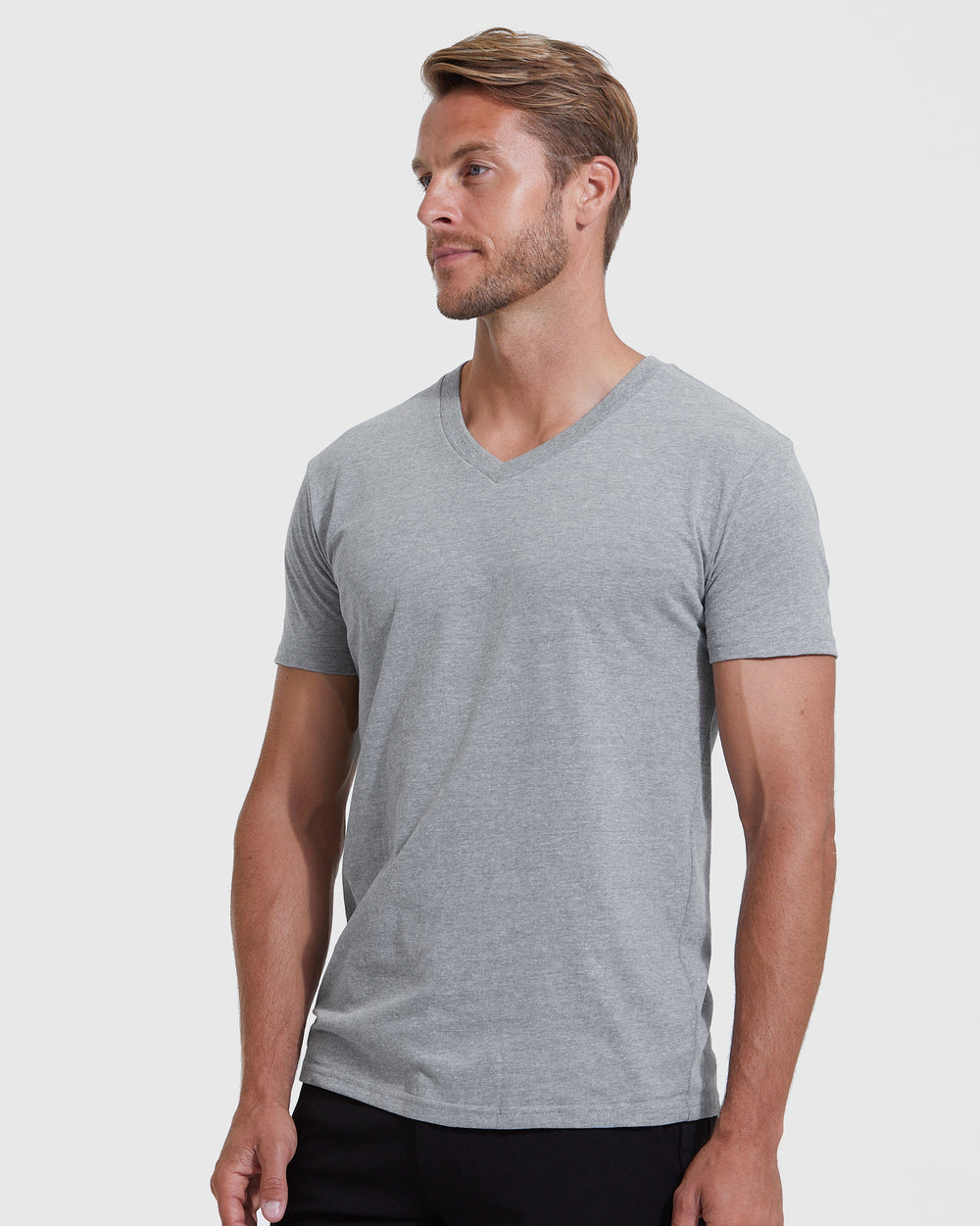 Heather Gray V-Neck Tee