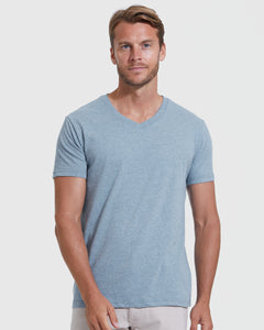 True ClassicHeather Indigo V-Neck Tee