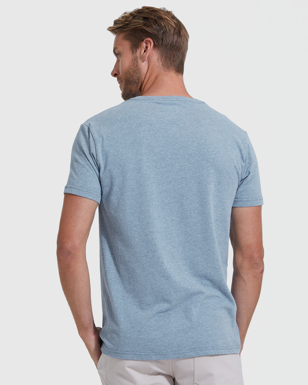 Heather Indigo V-Neck Tee