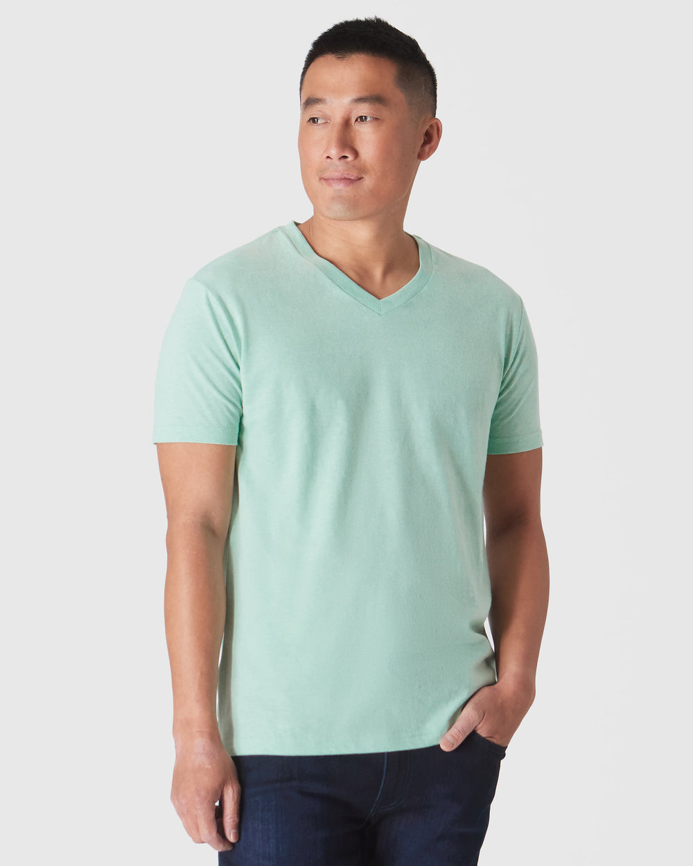 Heather Mist V-Neck Tee