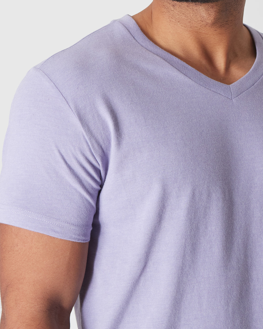 Heather Dark Orchid V-Neck Tee