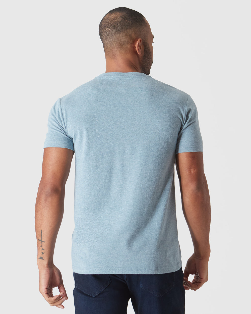 Heather Sapphire V-Neck Tee