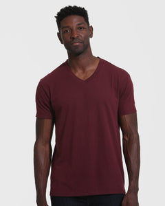 True ClassicMahogany V-Neck Tee