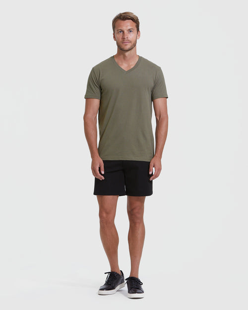 Military Green V-Neck Tee