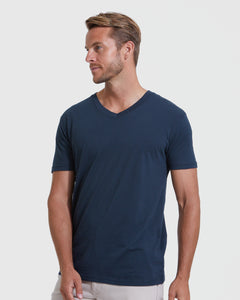 True ClassicNavy V-Neck Tee