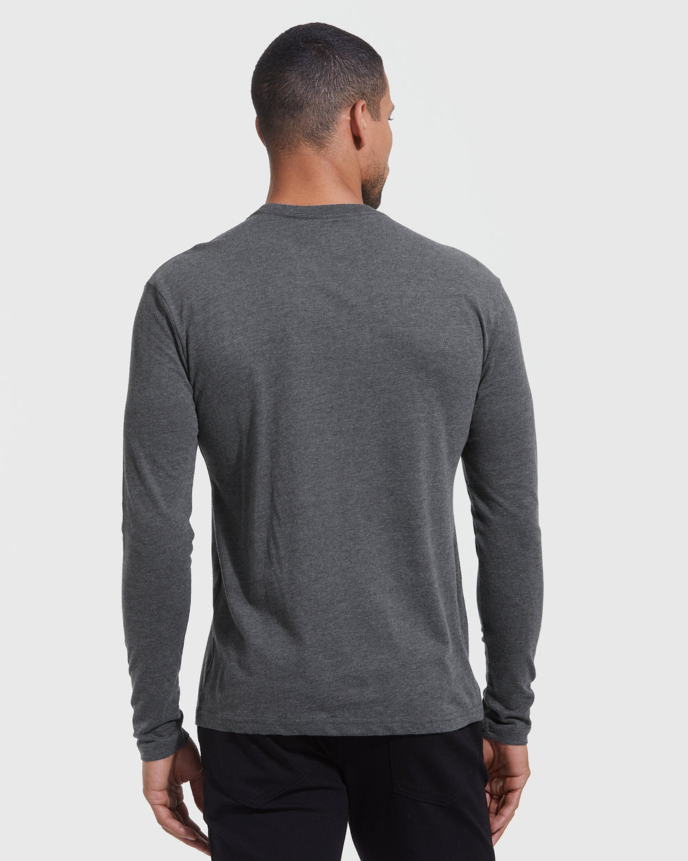 Heather Long Sleeve Crew Neck T-Shirt 3-Pack