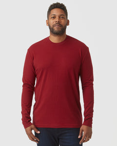 True ClassicCrimson Long Sleeve Crew Neck Tee