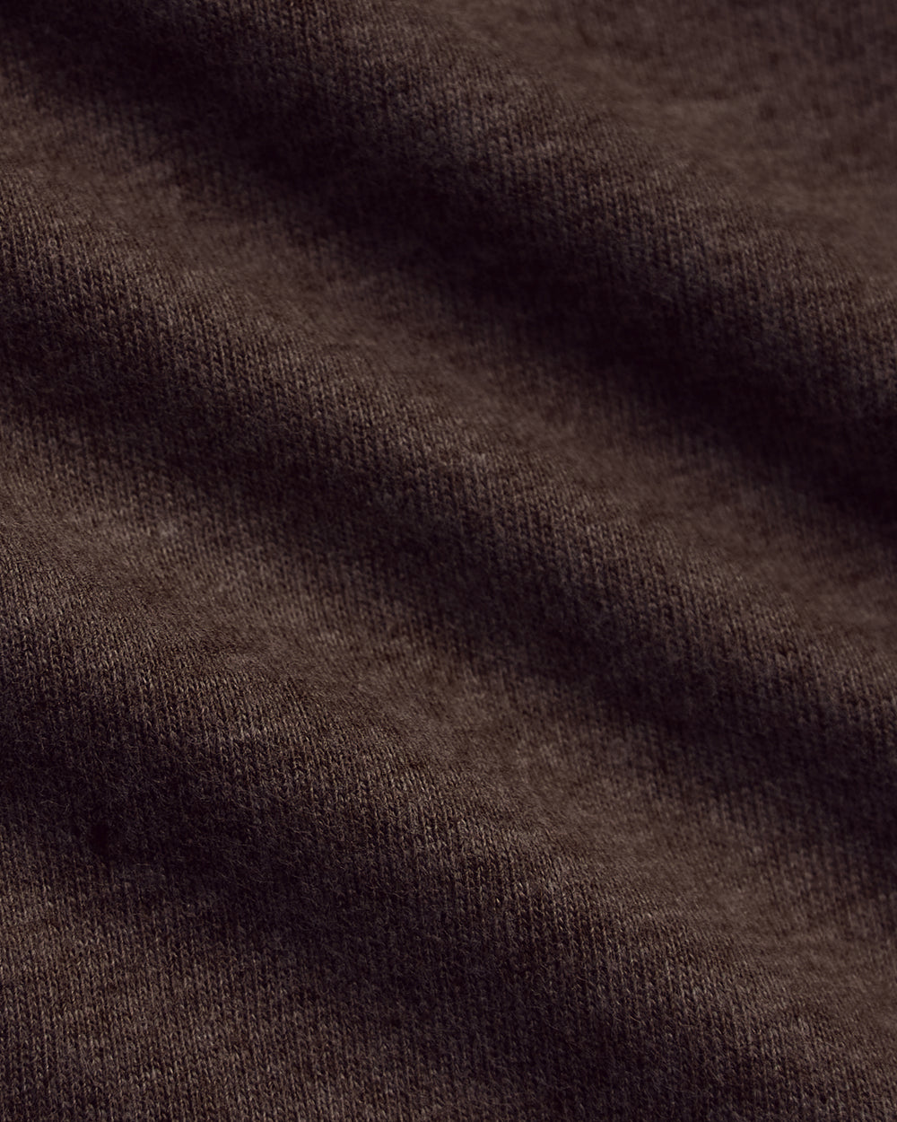 Dark Heather Cocoa Long Sleeve Crew Neck Tee