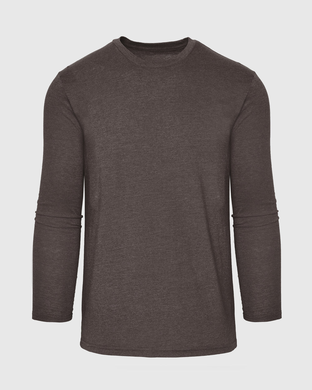 Heather Dark Oak Long Sleeve Crew Neck Tee