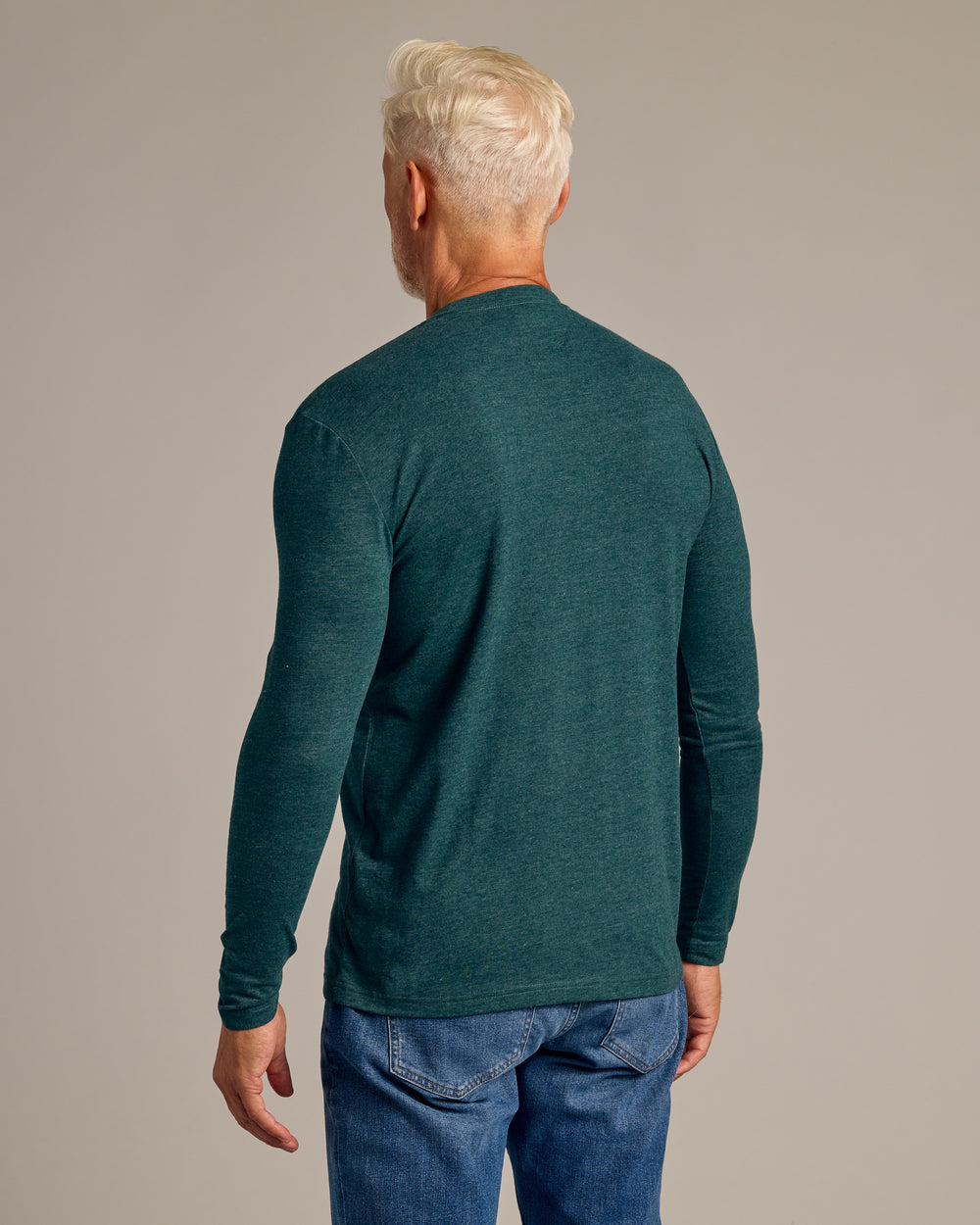 Dark Heather Seafarer Long Sleeve Crew Neck Tee