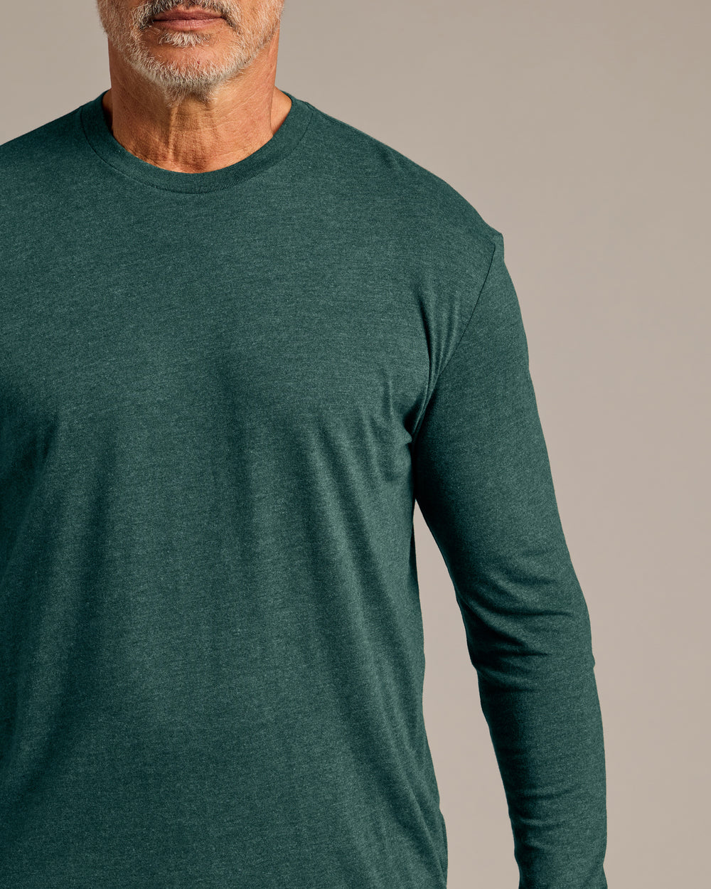 Dark Heather Seafarer Long Sleeve Crew Neck Tee