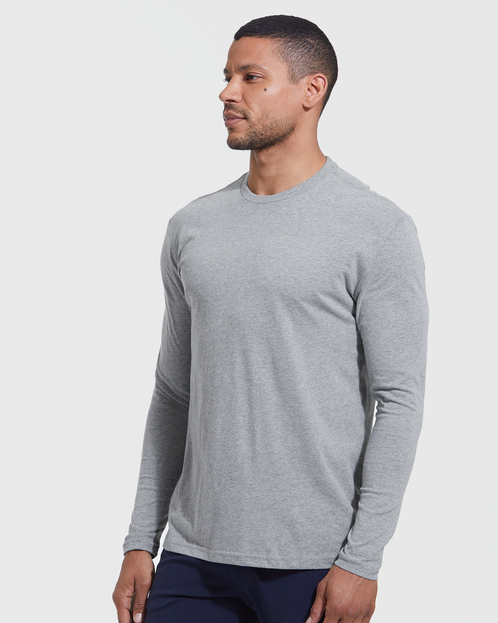 Gray Long Sleeve Crew Neck 3-Pack