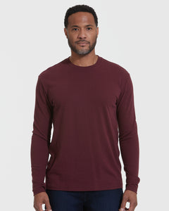 True ClassicMahogany Long Sleeve Crew Neck Tee