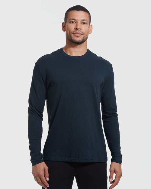 Blue and Gray Long Sleeve Crew 3-Pack