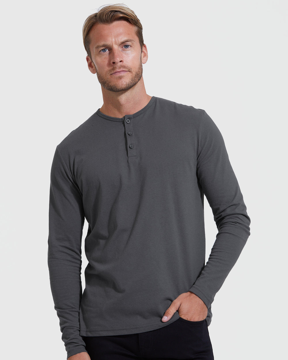 Carbon Long Sleeve Henley