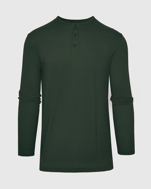 Dark Olive Long Sleeve Henley