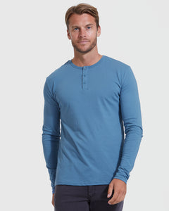 True ClassicIndigo Long Sleeve Henley