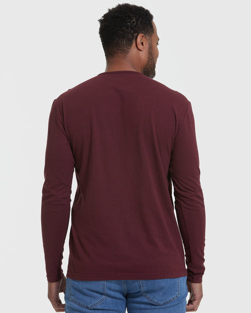 Mahogany Long Sleeve Henley