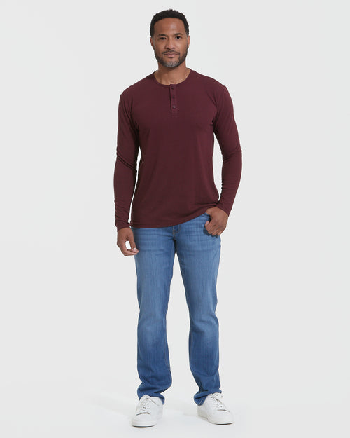 Mahogany Long Sleeve Henley