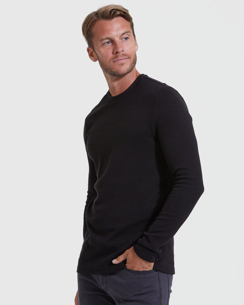 Waffle Long Sleeve Crew Neck 5-Pack