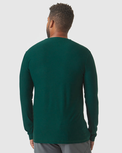 Evergreen Heather Active Long Sleeve Crew T-Shirt