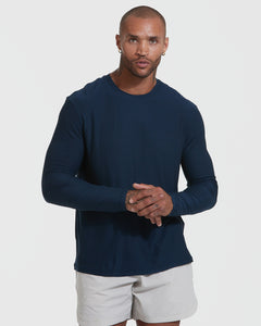 True ClassicNavy Active Long Sleeve Crew T-Shirt