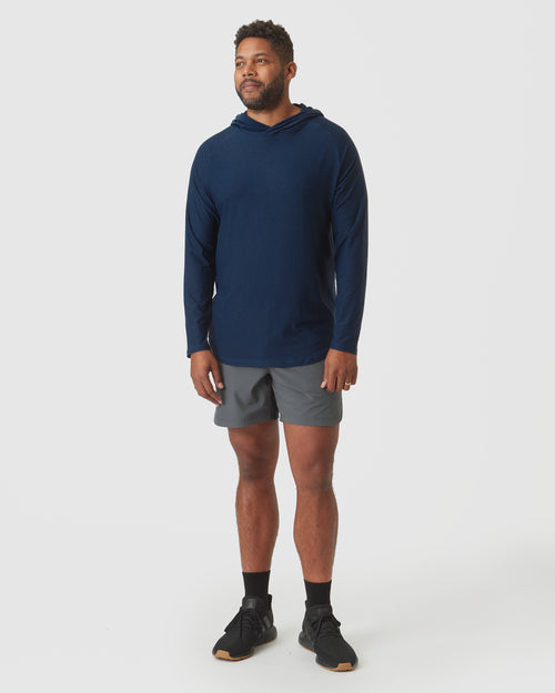 Deep Sea Blue Heather Active Hoodie