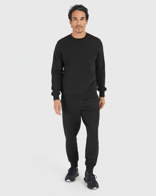 Black Fleece French Terry Pullover Crew Neck