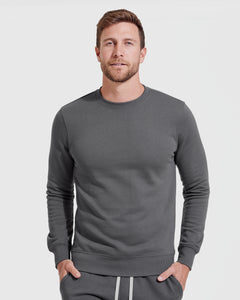 True ClassicCarbon Fleece French Terry Pullover Crew Neck