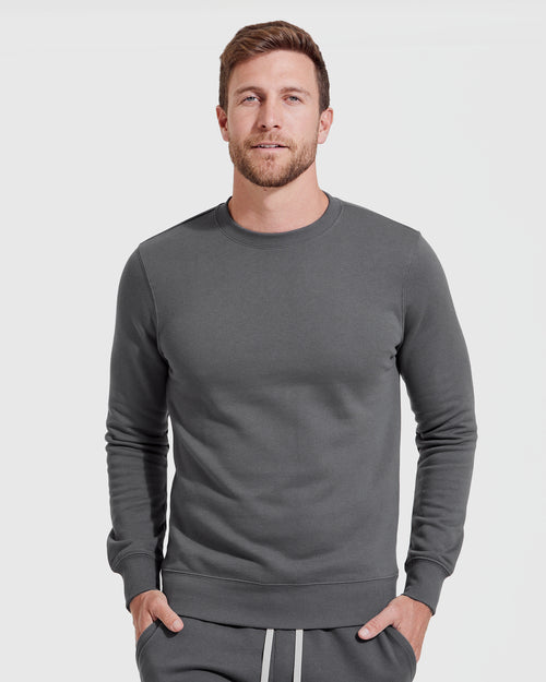 Carbon Fleece French Terry Pullover Crew Neck