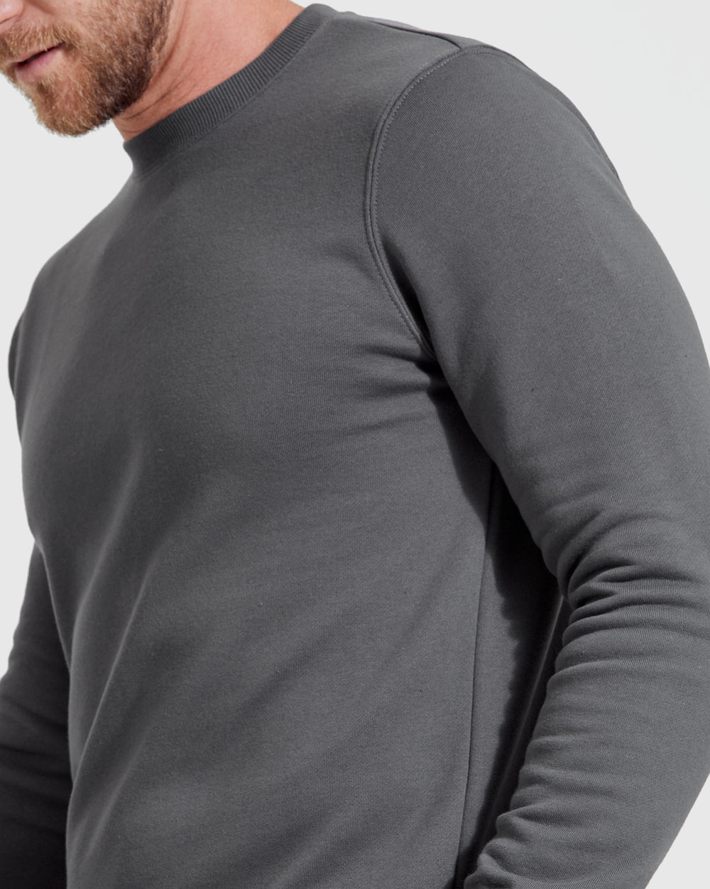 Carbon Fleece French Terry Pullover Crew Neck