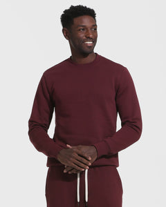 True ClassicMahogany Fleece French Terry Pullover Crew Neck