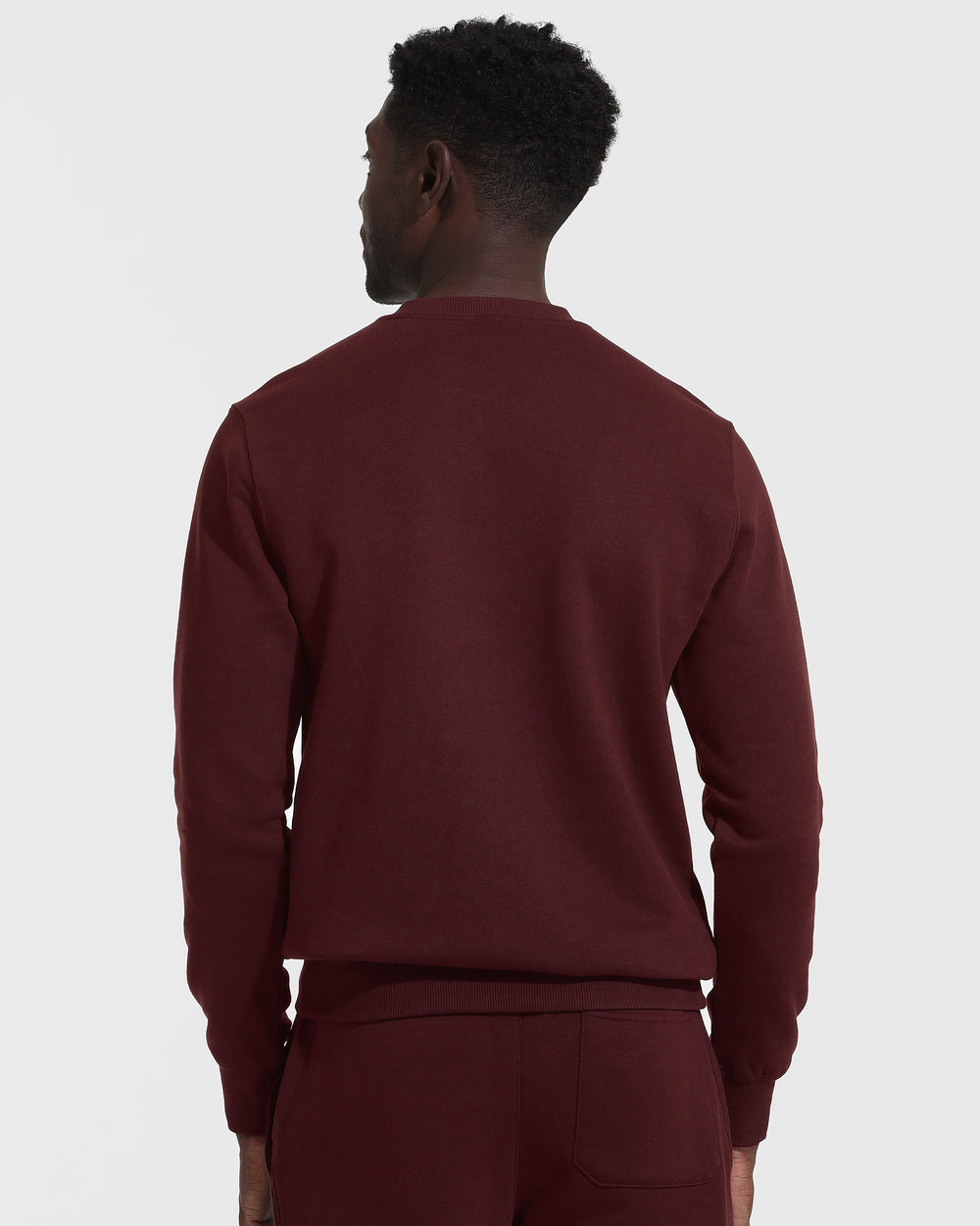 Mahogany Fleece French Terry Pullover Crew Neck