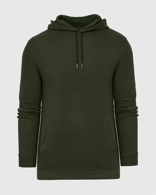 Dark Olive Waffle Hoodie