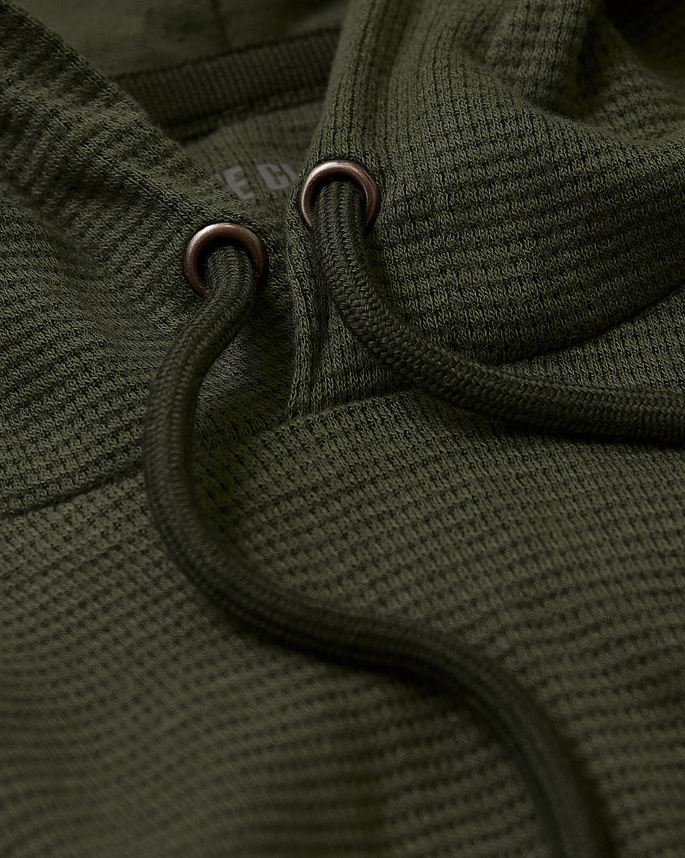 Dark Olive Waffle Hoodie